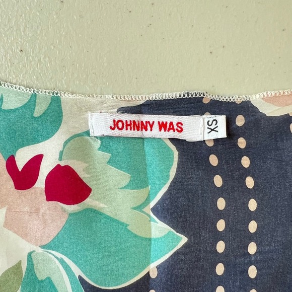 Johnny Was XS Maxi Dress 100% Silk Floral Patchwork Bohemian Resortcore - Picture 5 of 15